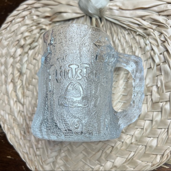 McDonald's Other - The Flintstones Treemendous Mug rocdonalds 1993 McDonald’s clear frosted mug